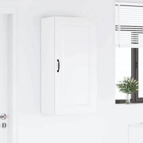 Vægskab til køkken med hylde Høj gloss hvid 50 x 31 x 100 cm