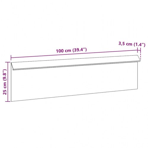 Sneglehegn 4 stk Rusten 100 x 3,5 x 25 cm Cortenstål