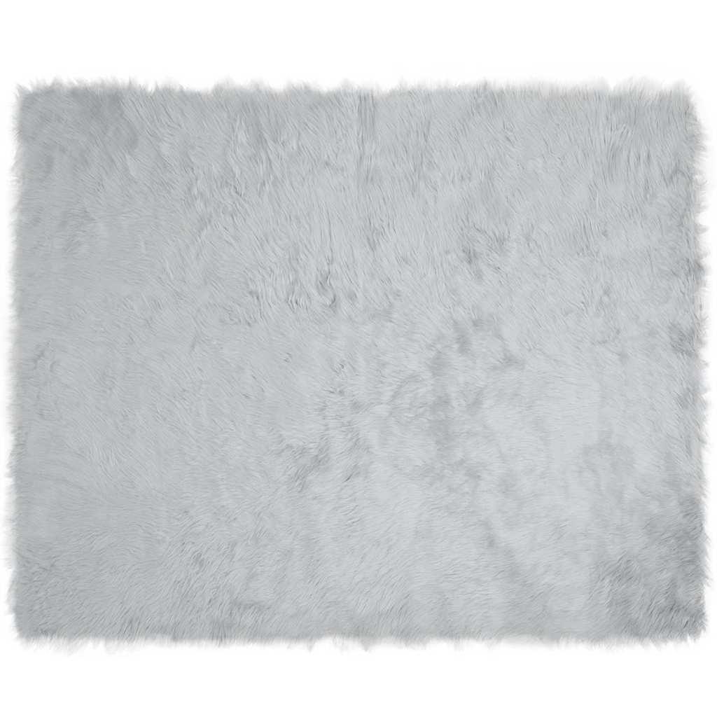 Falsk Fåreskind Tæppe Grå 200 x 280 cm Polyester