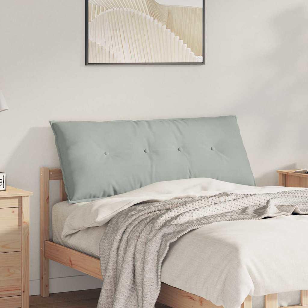 Rygpude Lysegrå 120 x 50 cm Velourstof