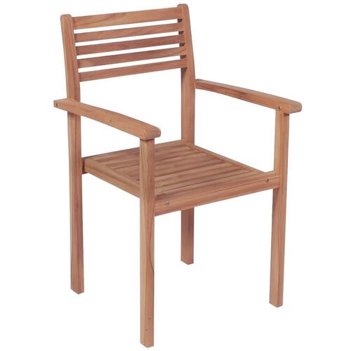 Havestole 2 stk. med beige hynder massivt teaktræ