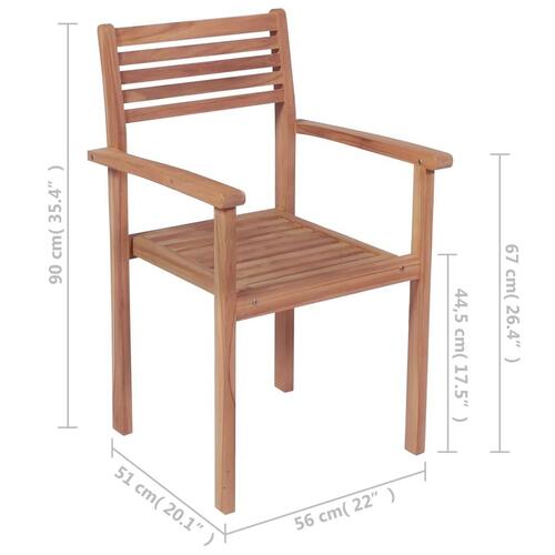 Havestole 2 stk. med beige hynder massivt teaktræ