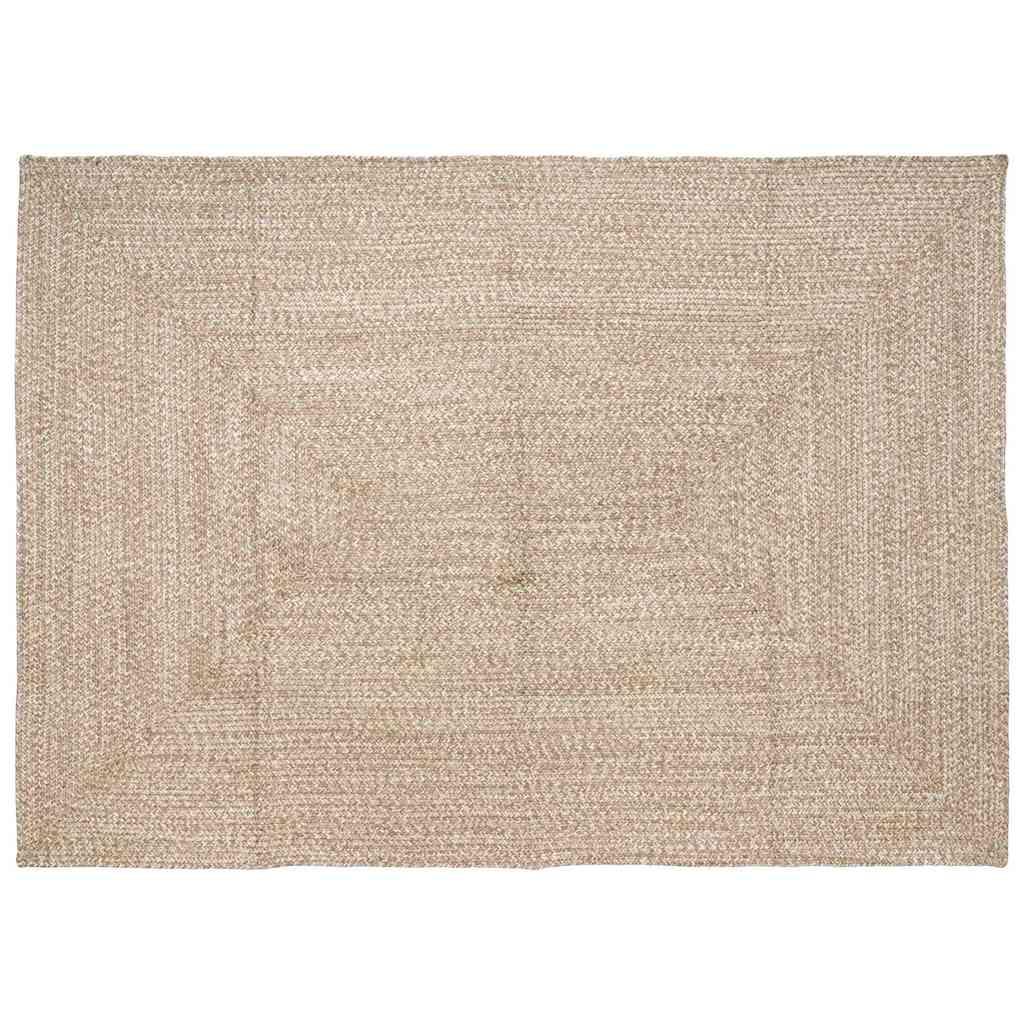 Tæppe Naturlig og hvid 240 x 340 cm Jute