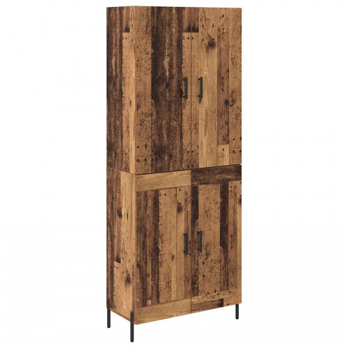 Højskab i gammelt træ 69,5 x 34 x 180 cm - konstrueret træ