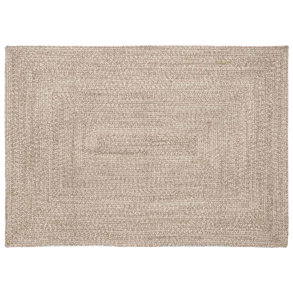 Tæppe Naturlig og hvid 140 x 200 cm Jute