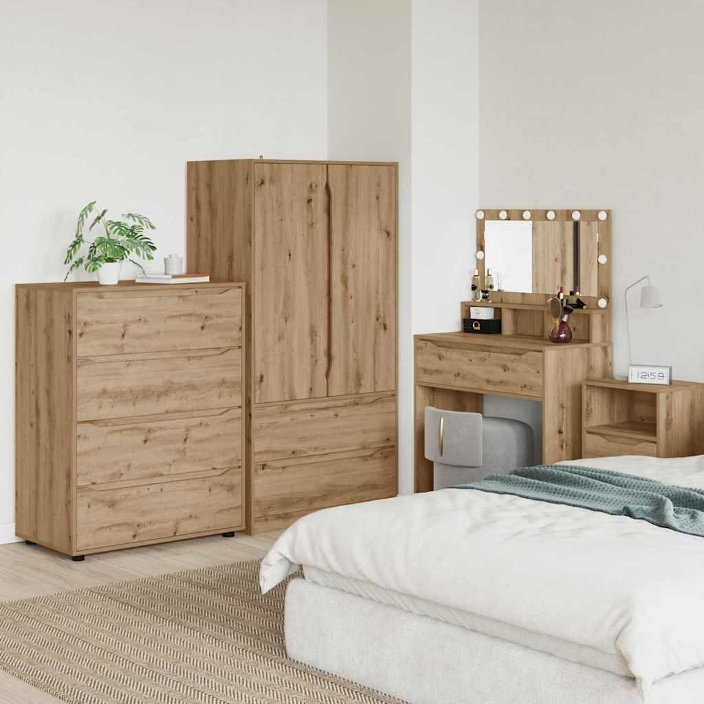 Opbevaringsskabe 2 stk Artisan Egetræ 80 x 48 x 105 cm