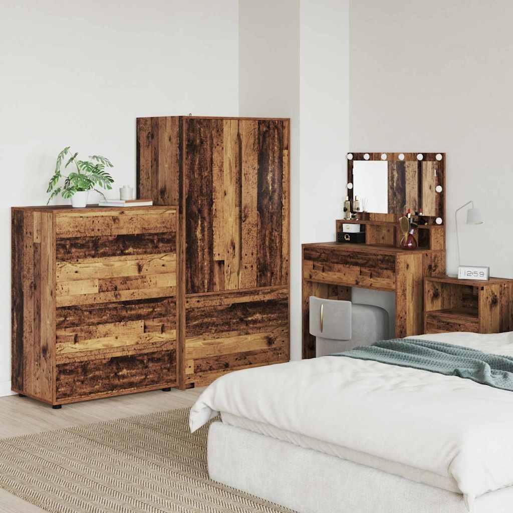 Opbevaringsskabe 2 stk Gammelt træ 80 x 48 x 105 cm