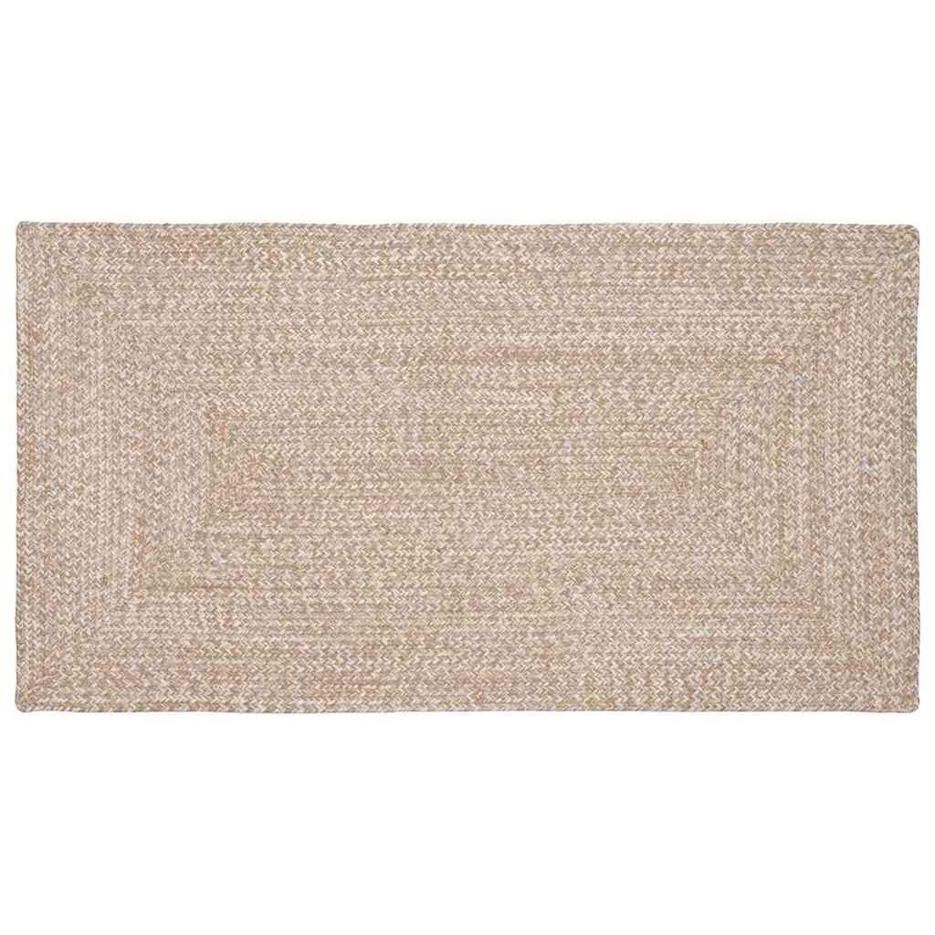 Tæppe Naturlig og hvid 100 x 200 cm Jute