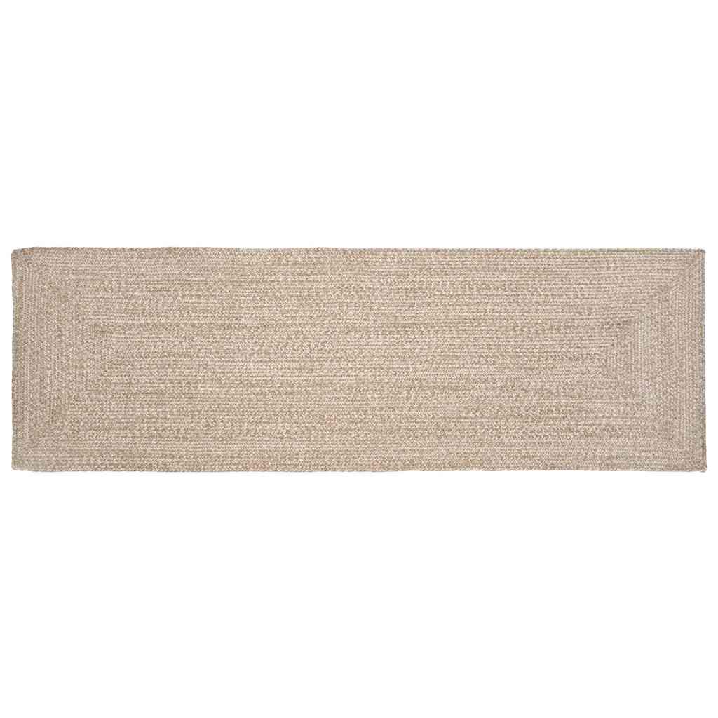Tæppe Naturlig og hvid 80 x 300 cm Jute