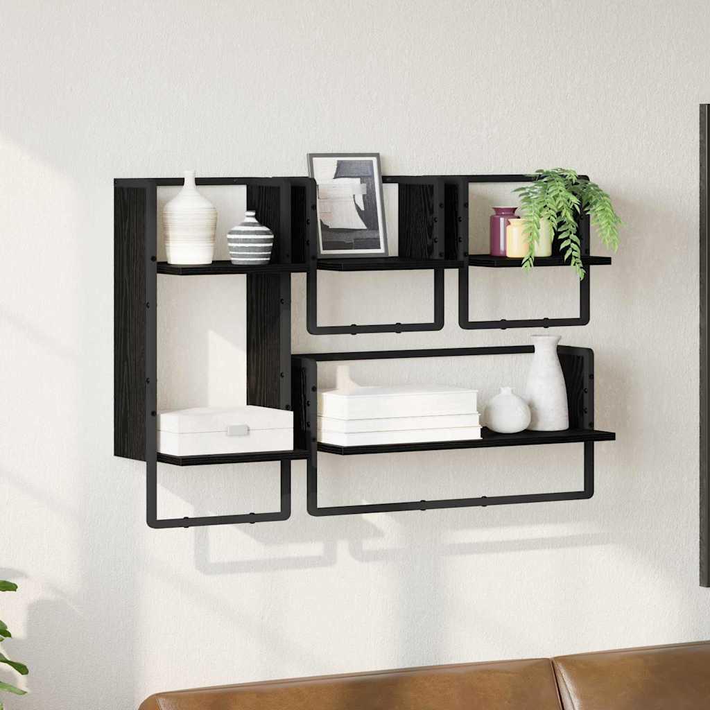 Væghyldesæt 4 stk Sort eg 65 x 25 x 30 cm Konstrueret træ