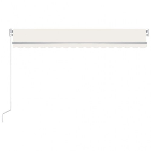 Markise m. LED-lys 400x300 cm manuel betjening cremefarvet