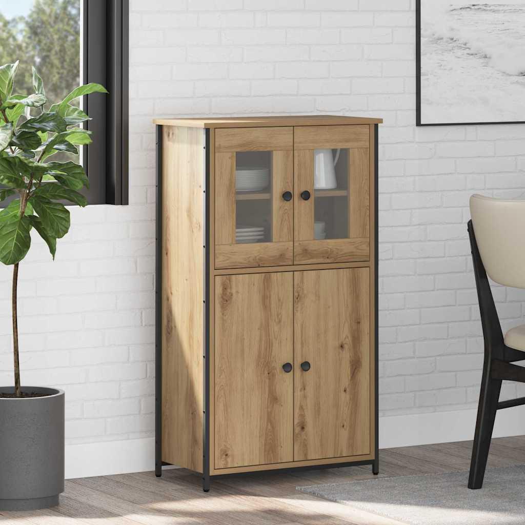 Highboard Artisan Egetræ 62 x 32 x 106,5 cm Konstrueret træ