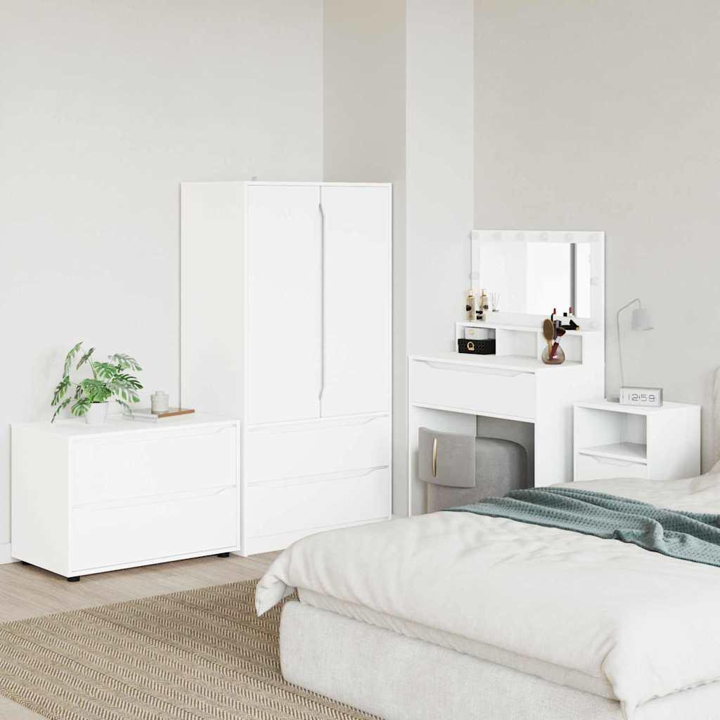 vidaXL Opbevaringsskab 80 x 48 x 57 cm Konstrueret træ Hvid