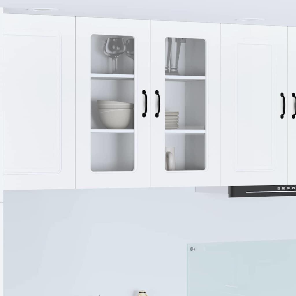 Vægskab til køkken med dør Hvid 80 x 31 x 80 cm Konstrueret træ
