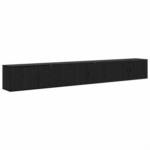 Væghængt TV-skabssæt 3 stk. 100 x 34,5 x 40 cm - sort eg