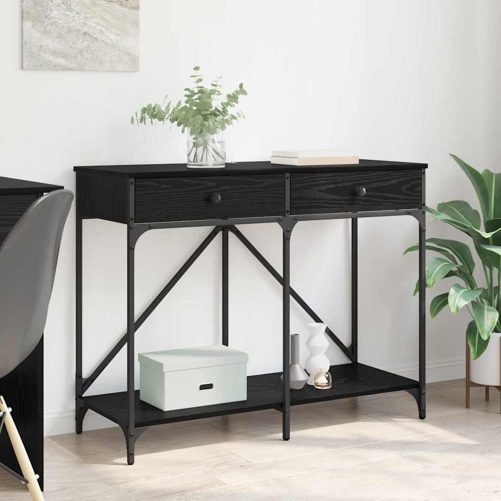 Konsolbord Sort eg 100 x 39 x 78,5 cm Konstrueret træ