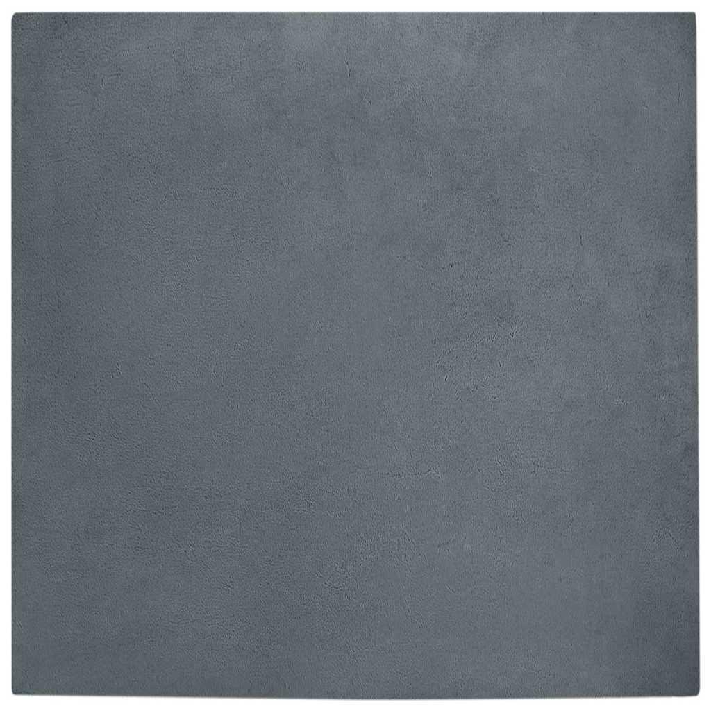 Faux Kanin Pels Tæppe Antracit 120 x 120 cm Polyester
