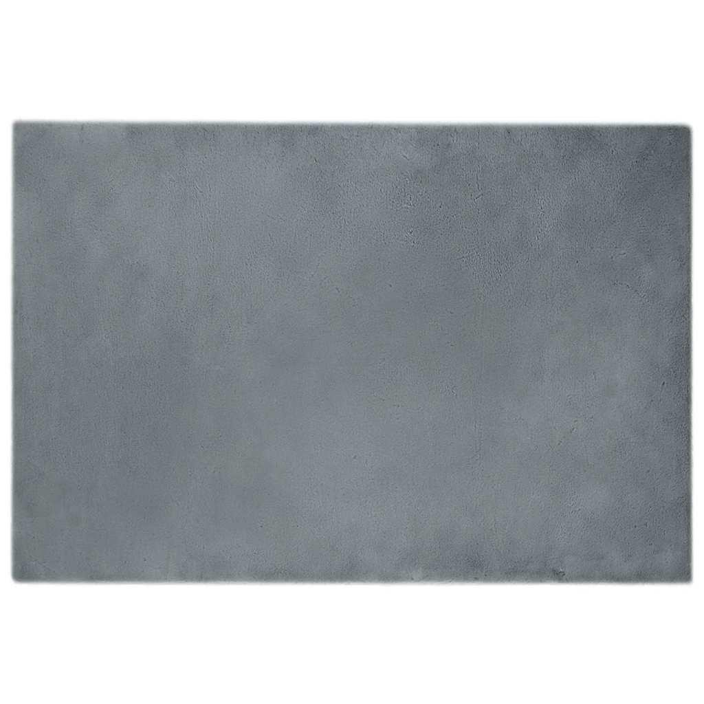 Faux Kanin Pels Tæppe Antracit 120 x 170 cm Polyester