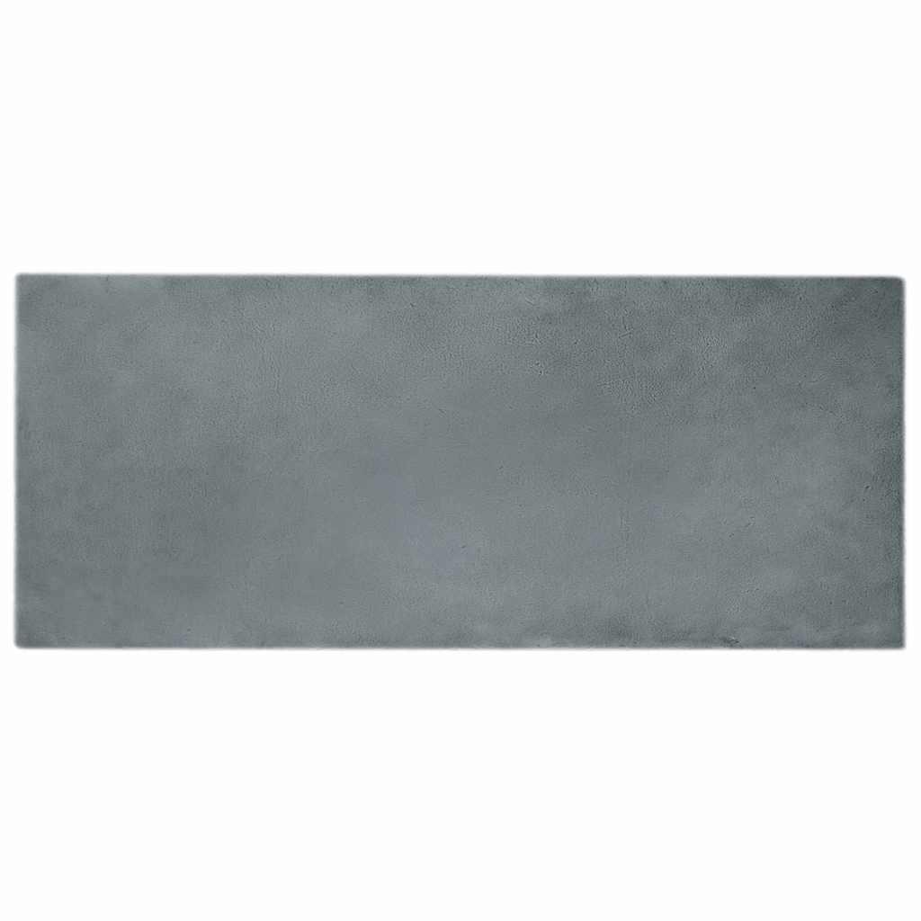 Faux Kanin Pels Tæppe Antracit 80 x 200 cm Polyester