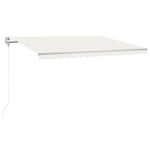 Markise m. LED + vindsensor 400x350 cm automatisk creme