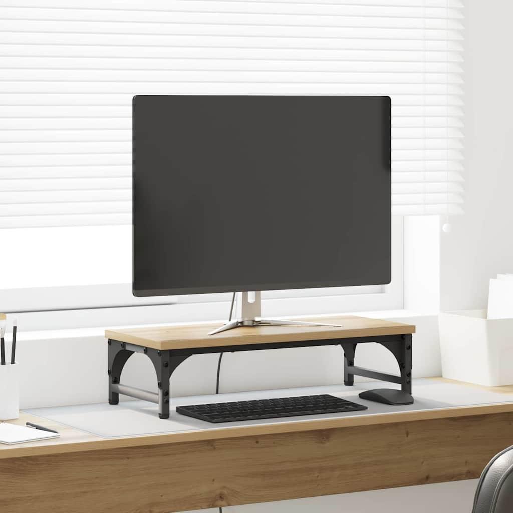 Monitor Stativ Artisan Egetræ 55 x 23 x 14 cm Konstrueret træ