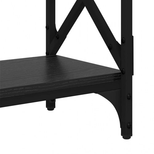Konsolbord i sort eg - 100 × 28 × 80,5 cm - konstrueret træ og stålramme