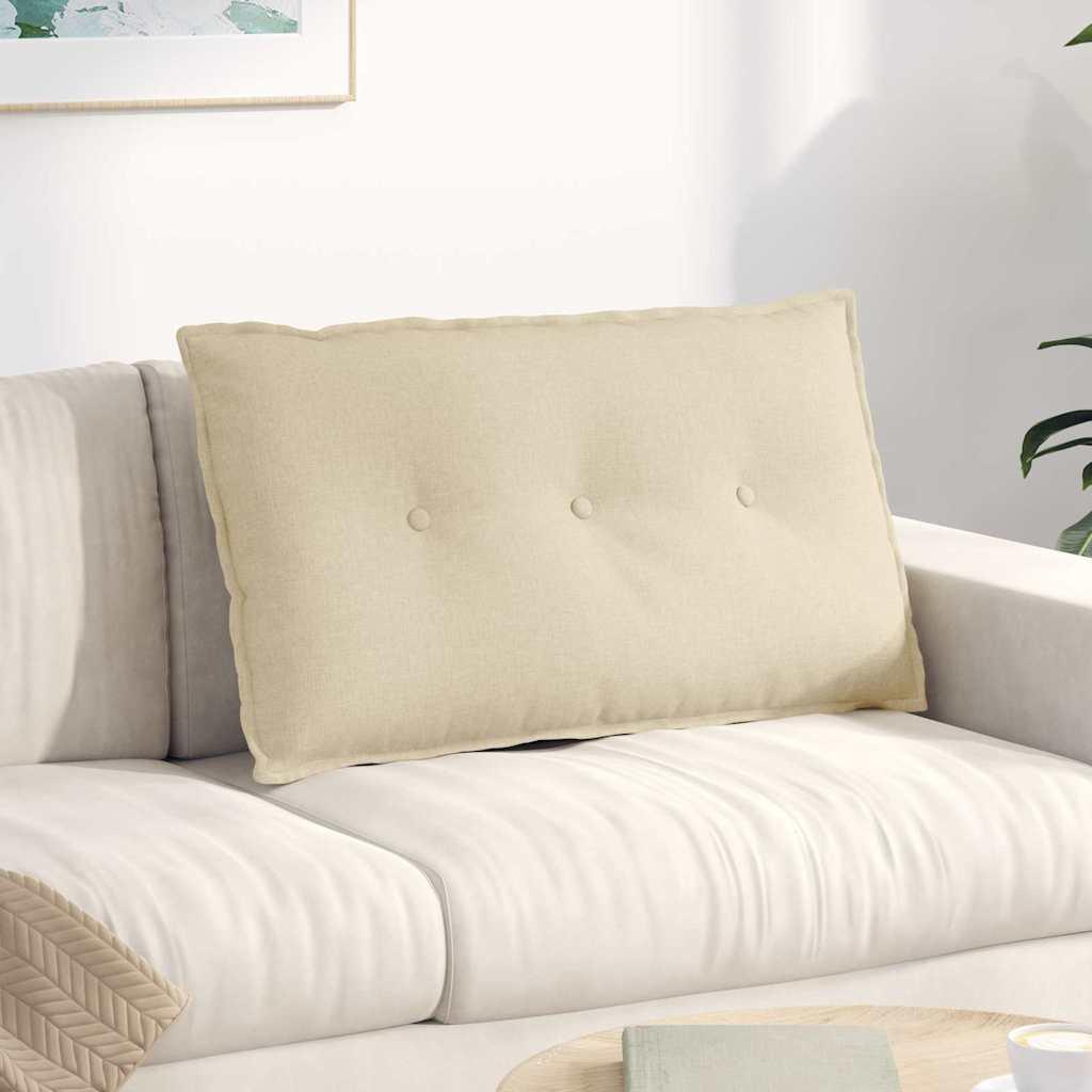 Rygpude Creme 80 x 19 x 50 cm Stof