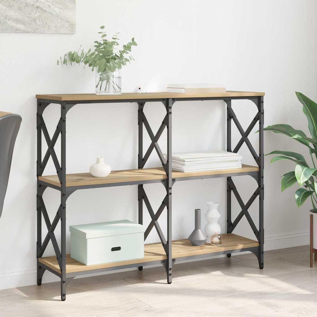 Konsolbord Artisan Egetræ 100 x 28 x 80,5 cm Konstrueret træ