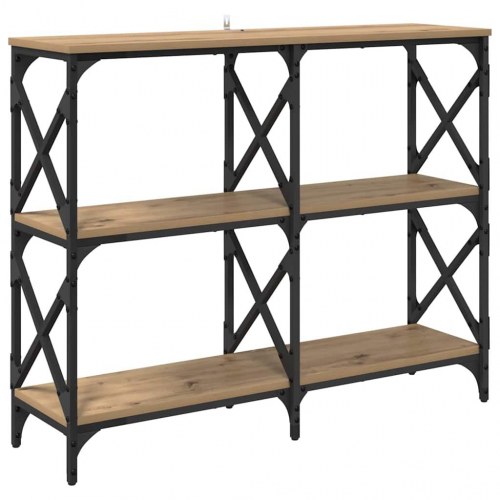 Konsolbord i konstrueret træ - artisan egetræ, 100 × 28 × 80,5 cm