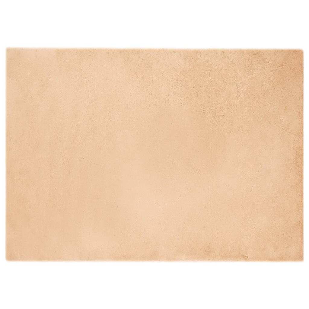 Faux Kanin Pels Tæppe Gråbrun 240 x 340 cm Polyester