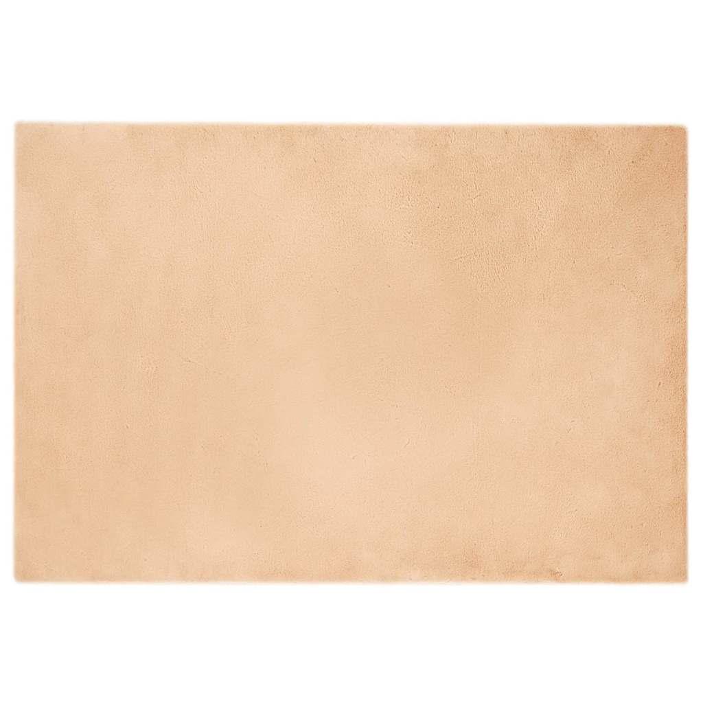Faux Kanin Pels Tæppe Gråbrun 120 x 170 cm Polyester