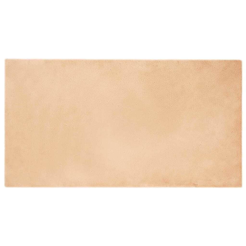 Faux Kanin Pels Tæppe Gråbrun 80 x 150 cm Polyester