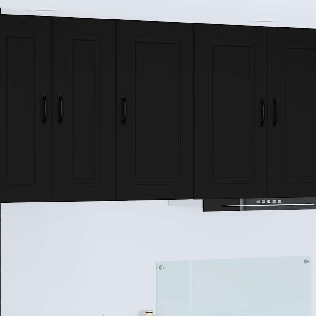 Vægskab til køkken med dør Sort 40 x 31 x 80 cm Konstrueret træ