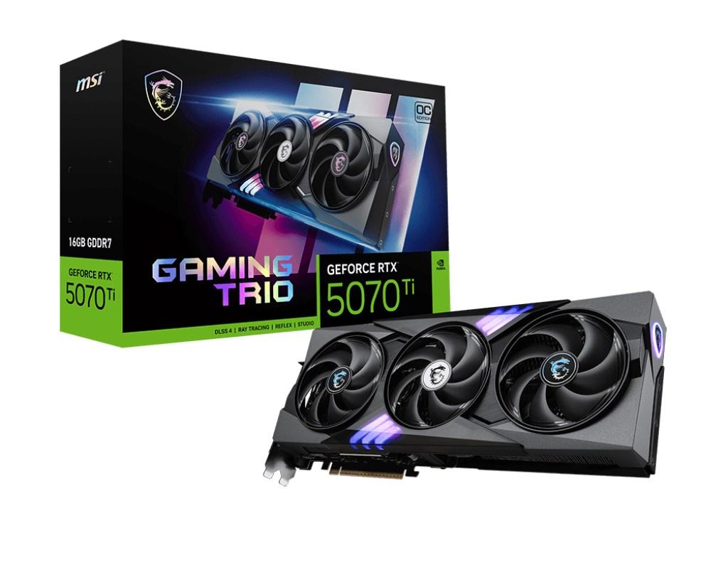 Grafikkort MSI GeForce RTX 5070 Ti GAMING TRIO OC 16 GB GDDR7 billede