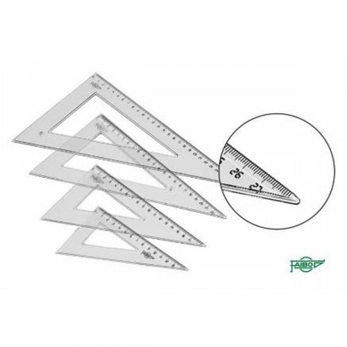 Lineal Faibo gennemsigtig 25 cm - 20 stk.