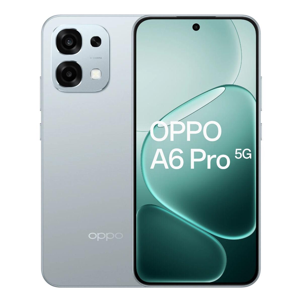 Oppo A6 Pro 5G 6,57" 8/256 GB - Sølvfarvet smartphone