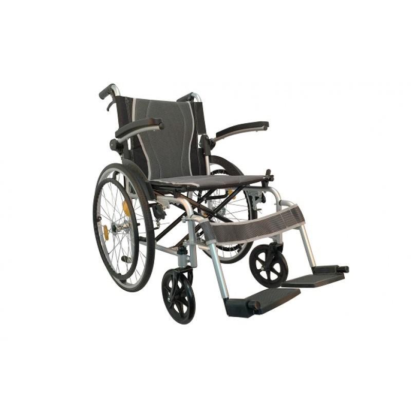 Kørestol aluminium ANTAR AT52311, foldbar 46 cm