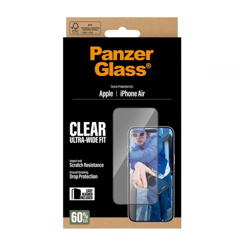 Skærmbeskyttelse til iPhone - PanzerGlass, gennemsigtig glas