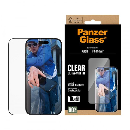 Skærmbeskyttelse til iPhone - PanzerGlass, gennemsigtig glas