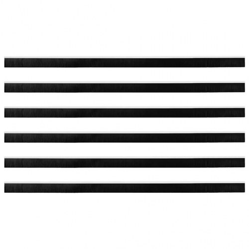 Skruemonterede dørbørste tætninger 6 stk Hvid 100 cm