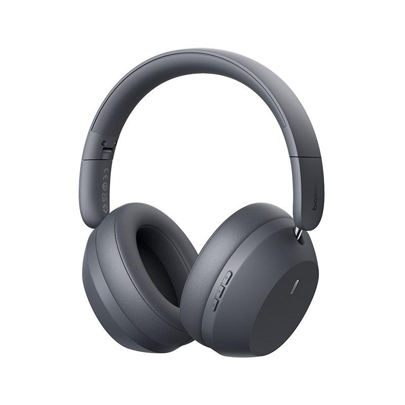 Trådløse høretelefoner Baseus Bass 35 Max - Bluetooth 5.3, USB-C, grå