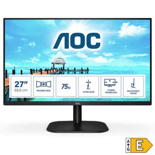 Skærm AOC 27" 27B2H FHD IPS, 75 Hz, justerbar