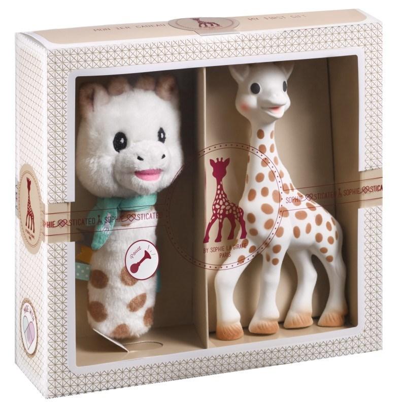 Bidelegetøj gaveæske - Sophie la girafe, Multifarvet (2 dele)