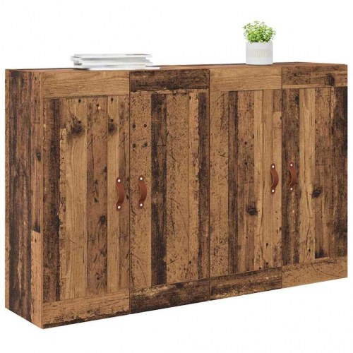 Væghængte Skabe Vægmonteret 2 stk Gammelt træ 69,5 x 34 x 90 cm