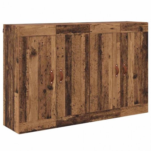 Væghængte Skabe Vægmonteret 2 stk Gammelt træ 69,5 x 34 x 90 cm
