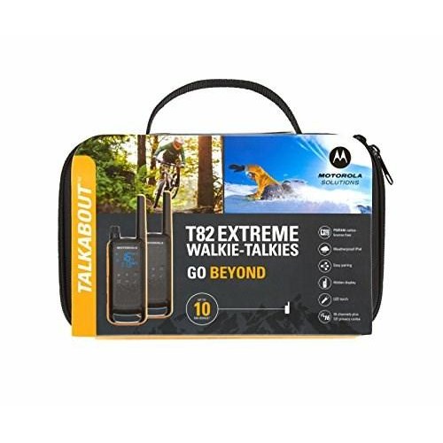 Walkie talkie Motorola Talkabout T82 Extreme Twin Pack - 16 kanaler - sort/orange