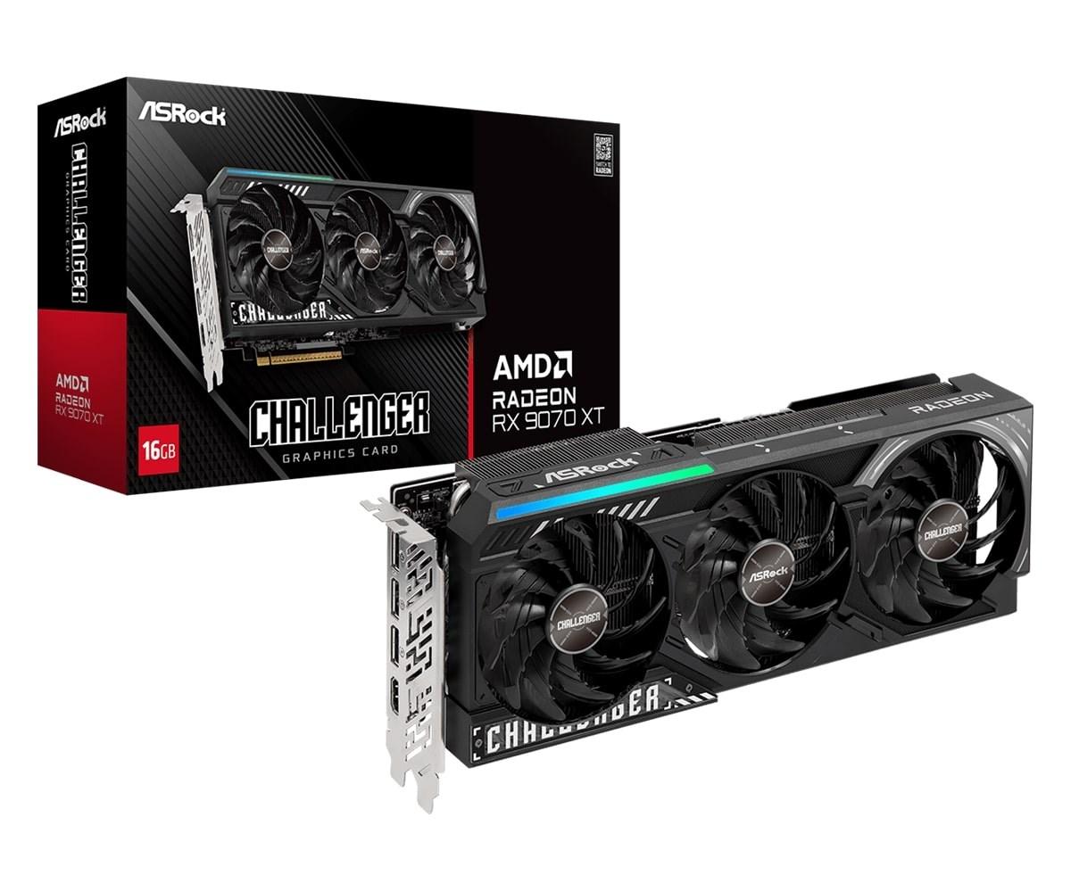 Grafikkort Asrock Challenger AMD Radeon RX 9070 XT 16 GB billede