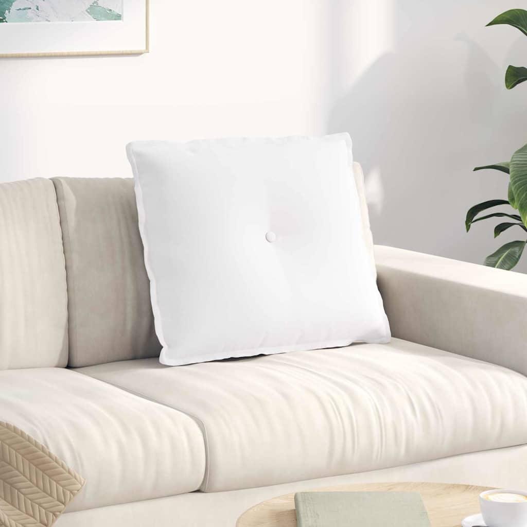 Rygpude Hvid 60 x 19 x 50 cm Stof