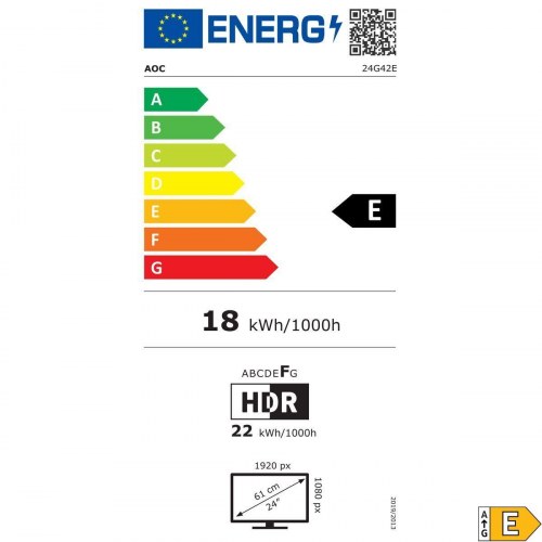 Skærm til gaming AOC 24G42E 24" Full HD IPS 180 Hz