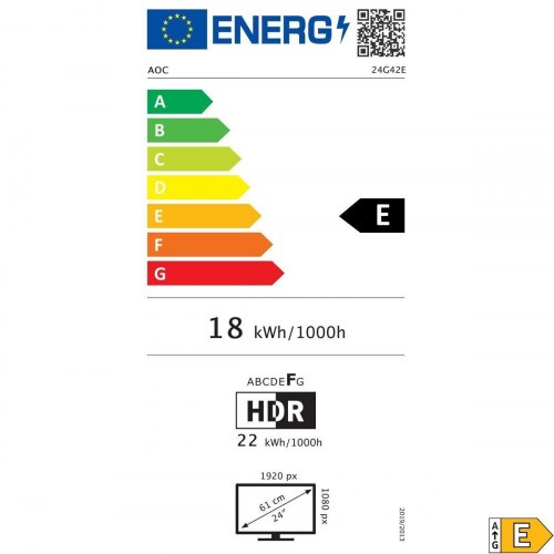 Skærm til gaming AOC 24G42E 24" Full HD IPS 180 Hz
